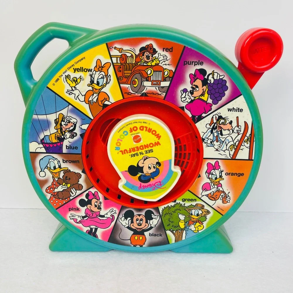 Vintage 1988 Mattel See N Say Disney Wonderful World of Color Mickey Mouse Toy